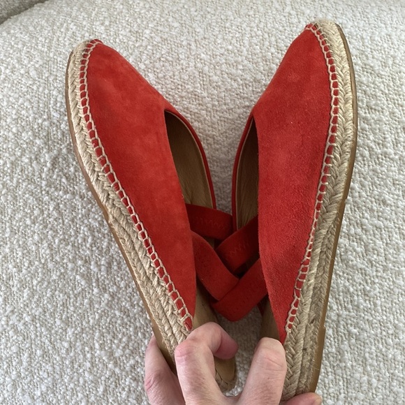 Carmen Saiz orange suede sling back espadrilles euro size 38 us 7.5 - Picture 4 of 11